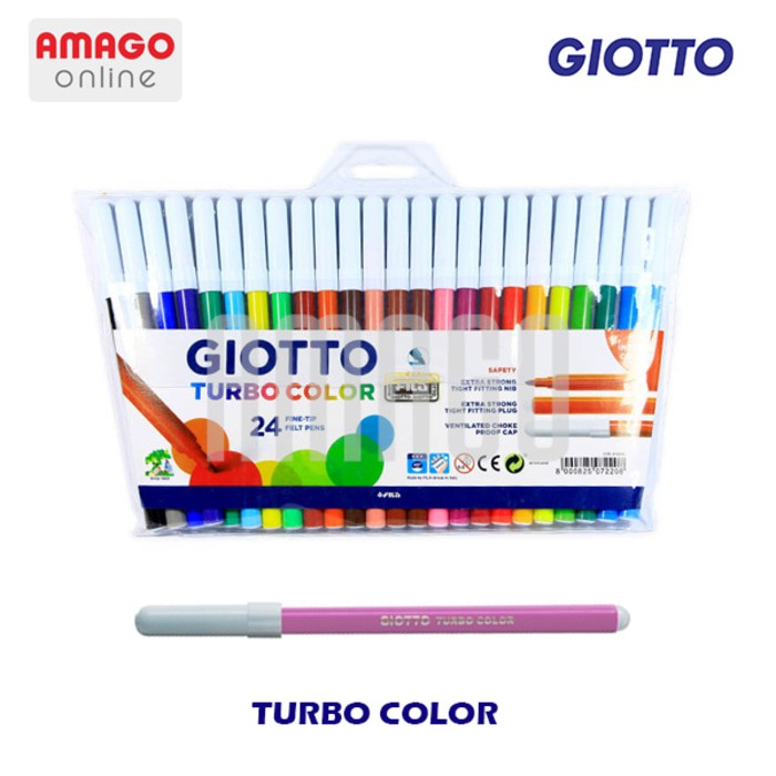 

GIOTTO Turbo Color - Plastic Wallet Spidol Warna Pen Lukis - 24 warna - 072100