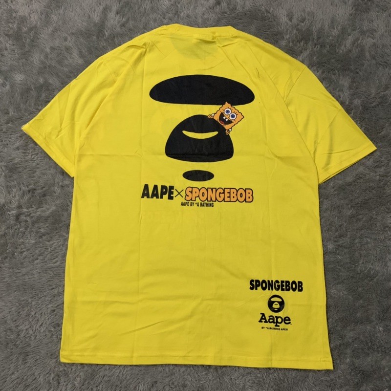 Kaos Tshirt Aape Spongebob Fulltag &amp; Lebel