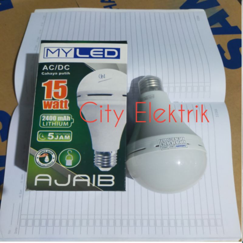 Lampu LED Emergency 15 Watt AC/DC / Lampu Ajaib / Lampu Led Emergency Murah Bergaransi