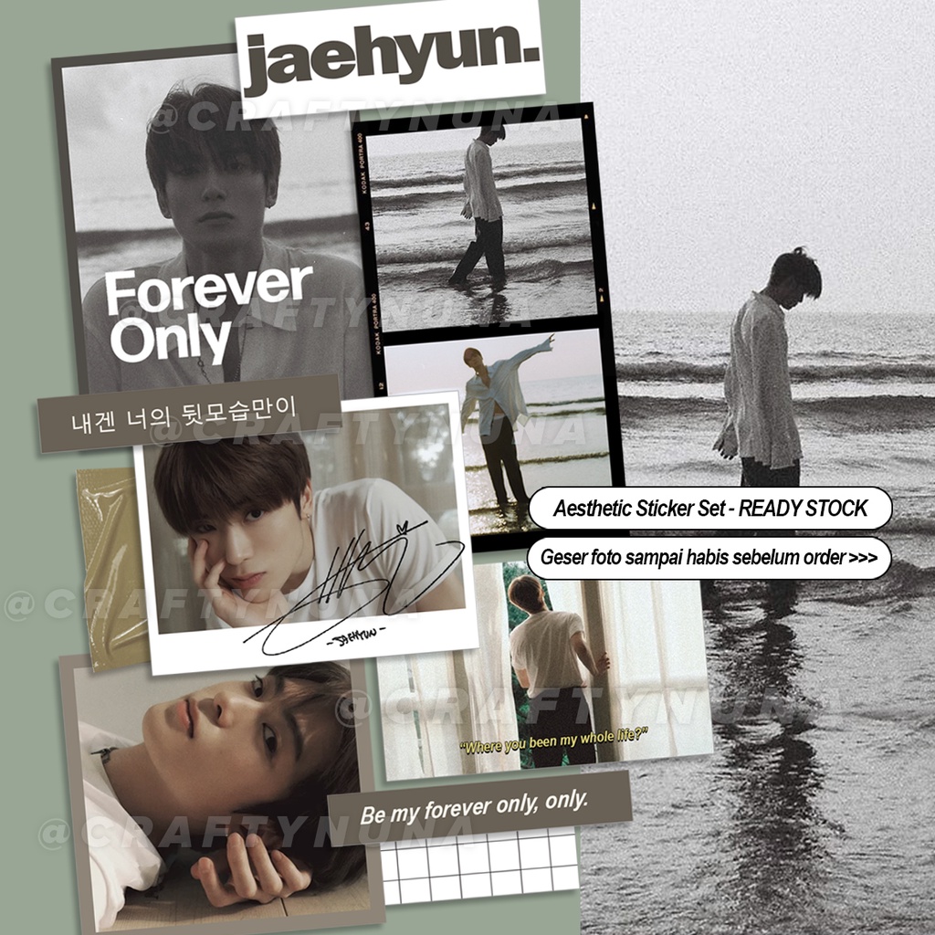 JAEHYUN FOREVER ONLY AESTHETIC MOODBOARD STICKER SET stiker kpop nct 127 dream lab mark child deco