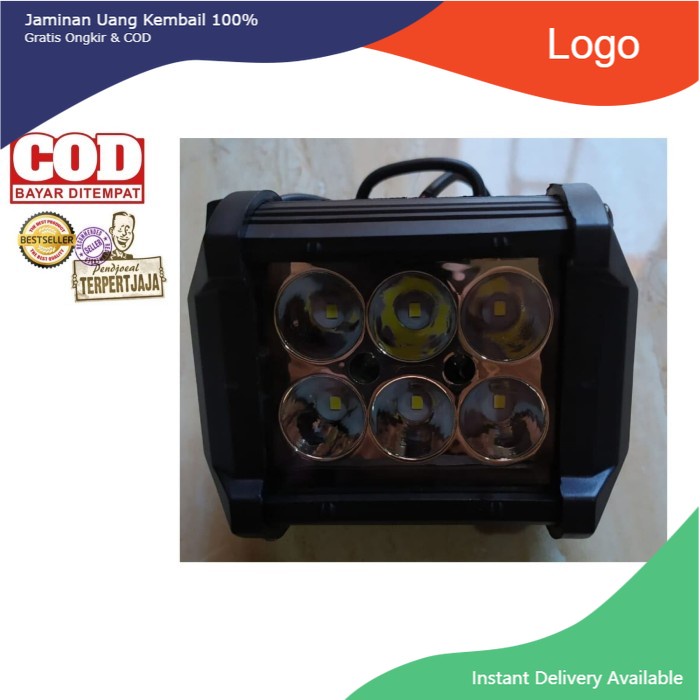 COD !!! Led Bar Cree Worklight Flood 18watt Lampu Tembak Kabut Sorot 6