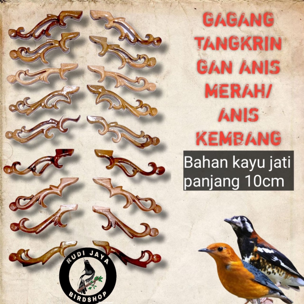 GAGANG TANGKRINGAN UKIR PANGKRINGAN SANGKAR BURUNG ANIS PLECI KONIN MURAI KACER KANDANG KOTAK BULAT