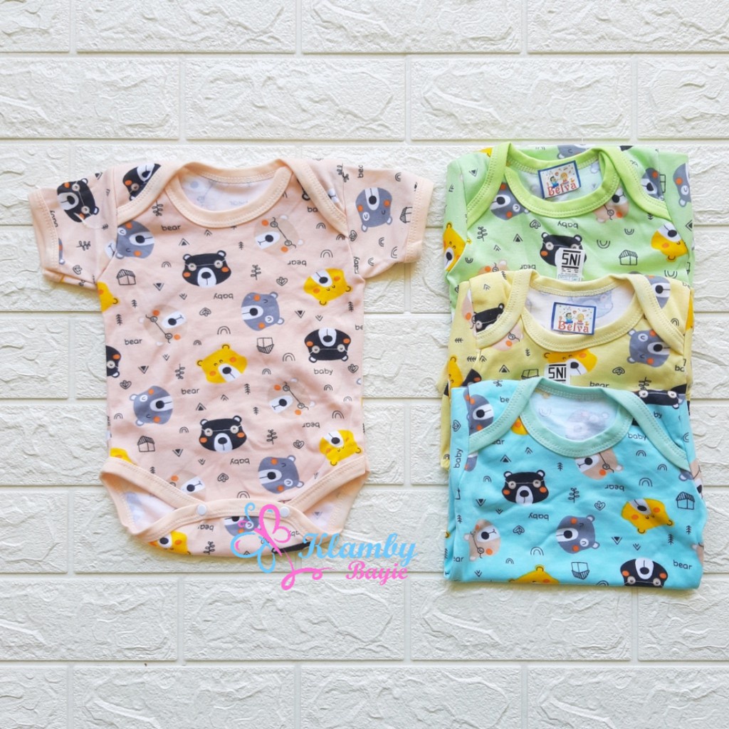 BELVA Jumper Bayi Segitiga 0-3 Bulan Motif Lucu / Perlengkapan Bayi Baru Lahir Murah