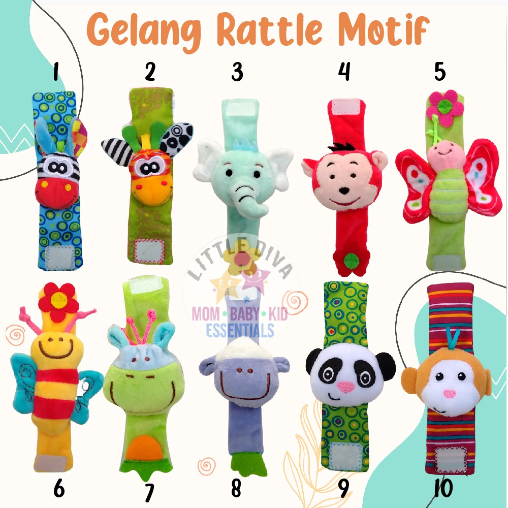 GELANG RATTLE BAYI - RATTLE BRACELET BABY  Mainan Melatih Pendengaran Bayi