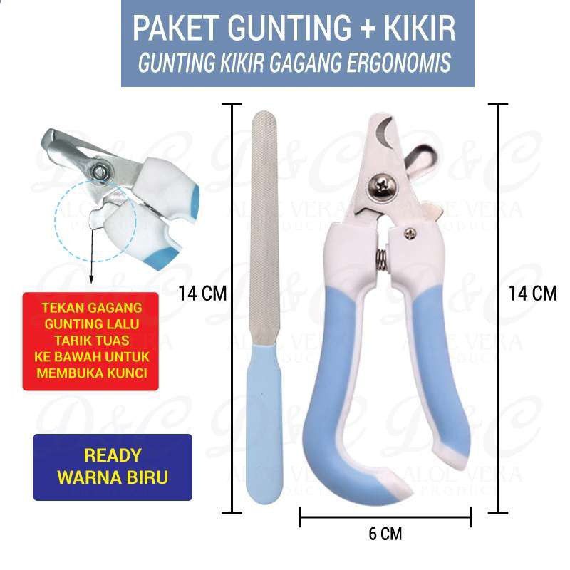 Gunting Kuku+kikir Anjing Kucing Kelinci Stainless Steel