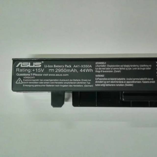 Baterai Laptop Asus X550 X550A X550J X550JK X550JX X550I X550IU X550V X550VB X550VW X550VX A41-X550A