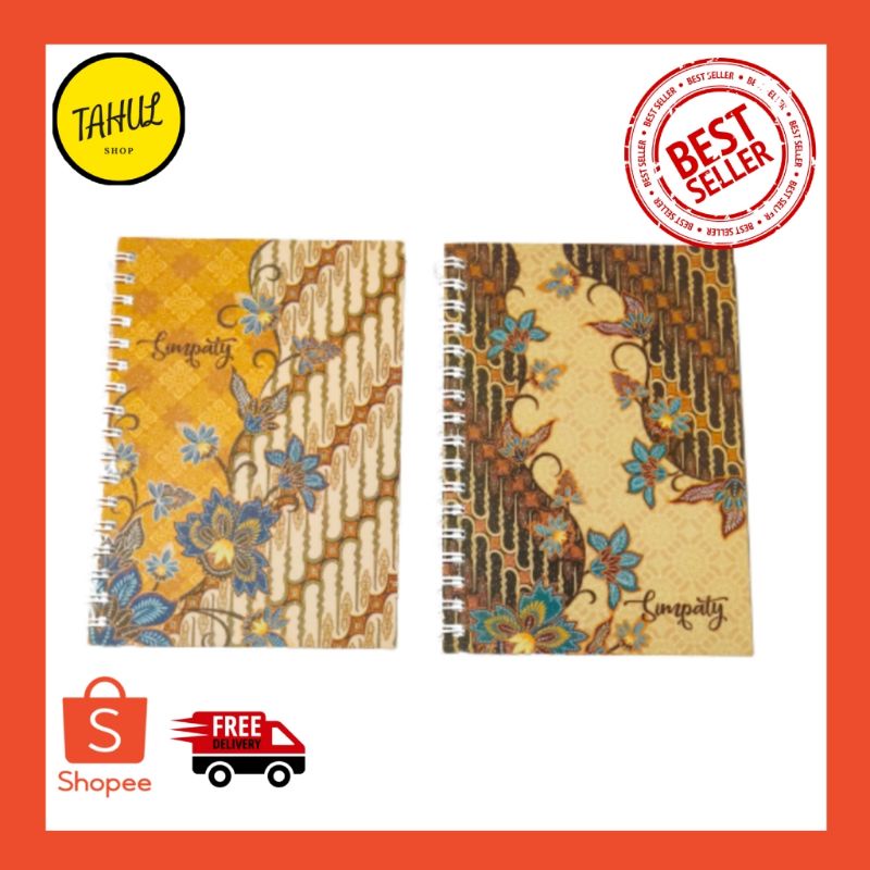 

Note Book Batik A6 Glitter / Ring book Glitter Batik / Notes Batik /Notes Cantik