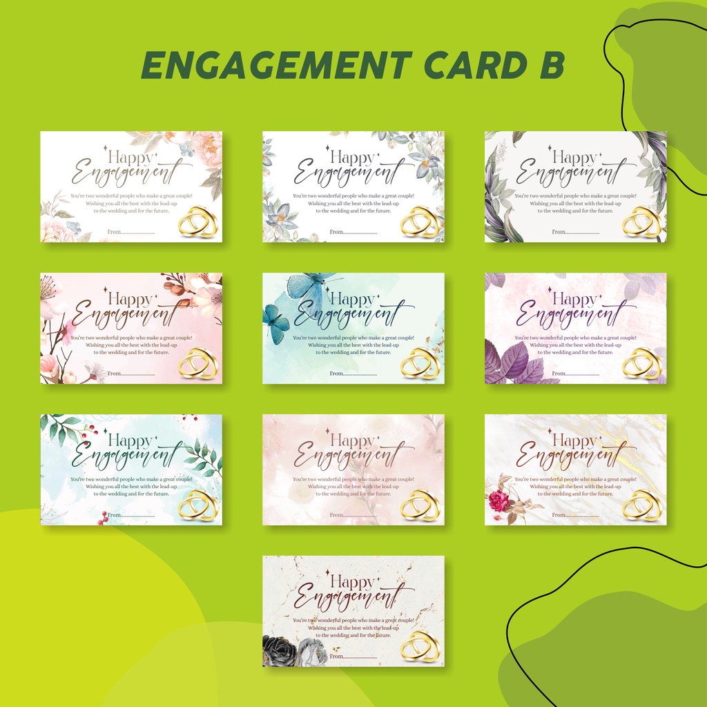 (ENGAGEMENT CARD) KARTU UCAPAN LAMARAN, ENGAGEMENT GREETING CARD, KARTU SELAMAT EC-B