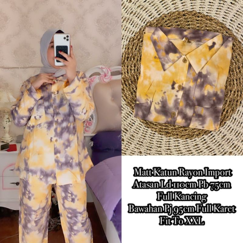 SETELAN / SETCEL TIE DYE / KATUN RAYON