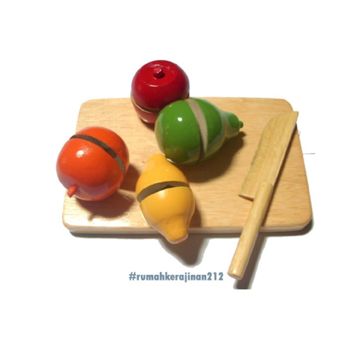 Mainan Kayu Edukatif Buah Potong