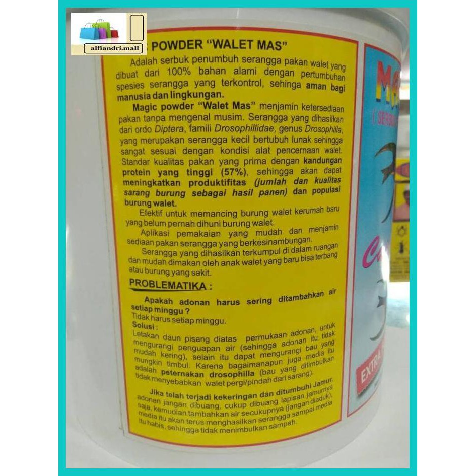 

F7Gfgh- Pakan Walet Cap Walet Mas 2Kg H8Tu667-