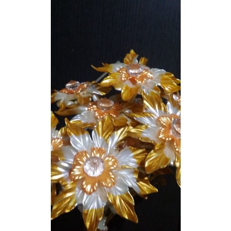 bunga akrilik gradasi matahari