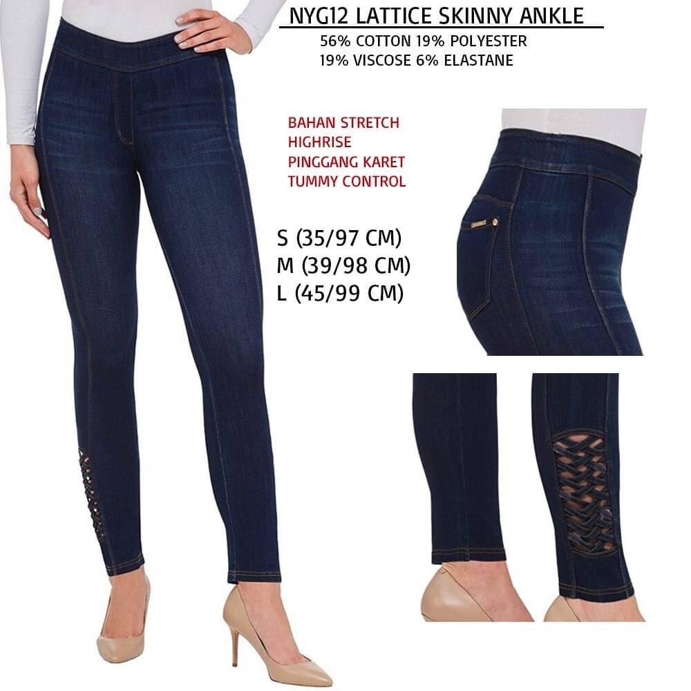 Celana Panjang Branded Wanita - NYGARD 12 LATTICE SKINNY ANKLE