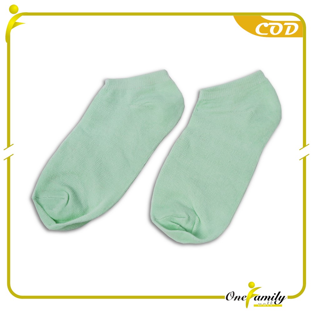 ONE-P59 Kaos Kaki Semata Kaki Polos / Kaus Kaki Wanita / Kaos Kaki Ankle Dewasa / Short Socks Import-HIJAU MUDA