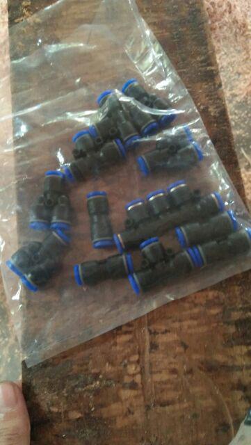 Pneumatic Fitting Quick Connector 4 Way 5 Way Arah Cabang Splitter Selang Push In 6mm 8mm Slip Lock