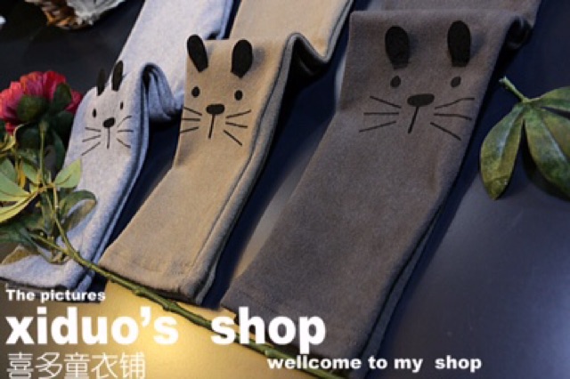 GA2551/2/3 MICE LEGGING anak perempuan import korea coklat abu grey stocking celana panjang lucu