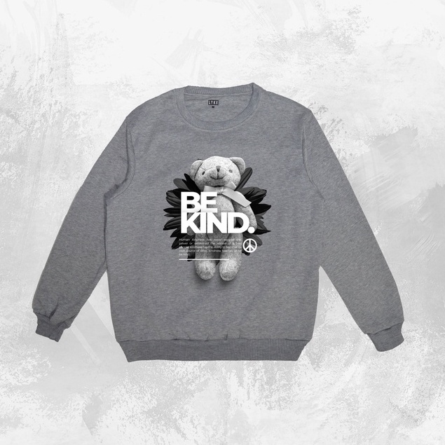 LYKE HAUS BE KIND Sweater Crewneck PRIA CrewNeck Wanita Crewneck Sweatshirt Longsleeve  Switer Lenga
