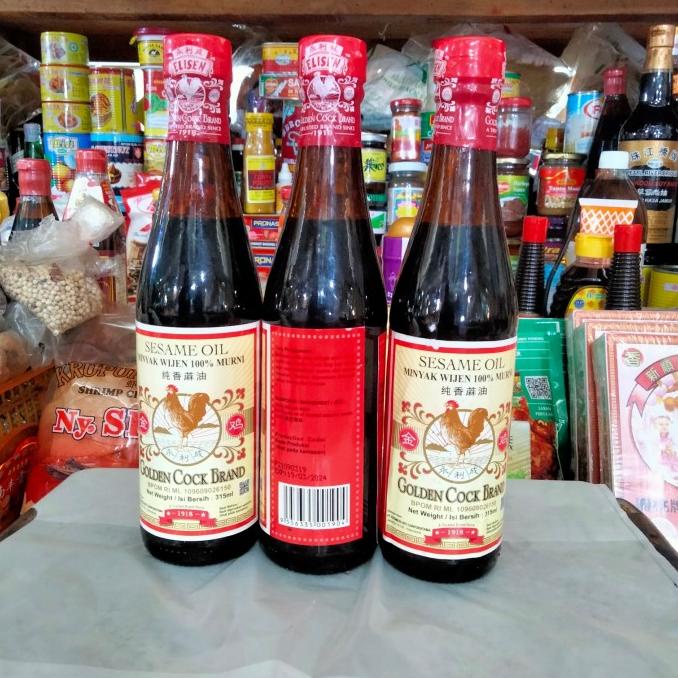 

#####] Sesame Oil Minyak Wijen 100% Murni Golden Cock Brand 315ml