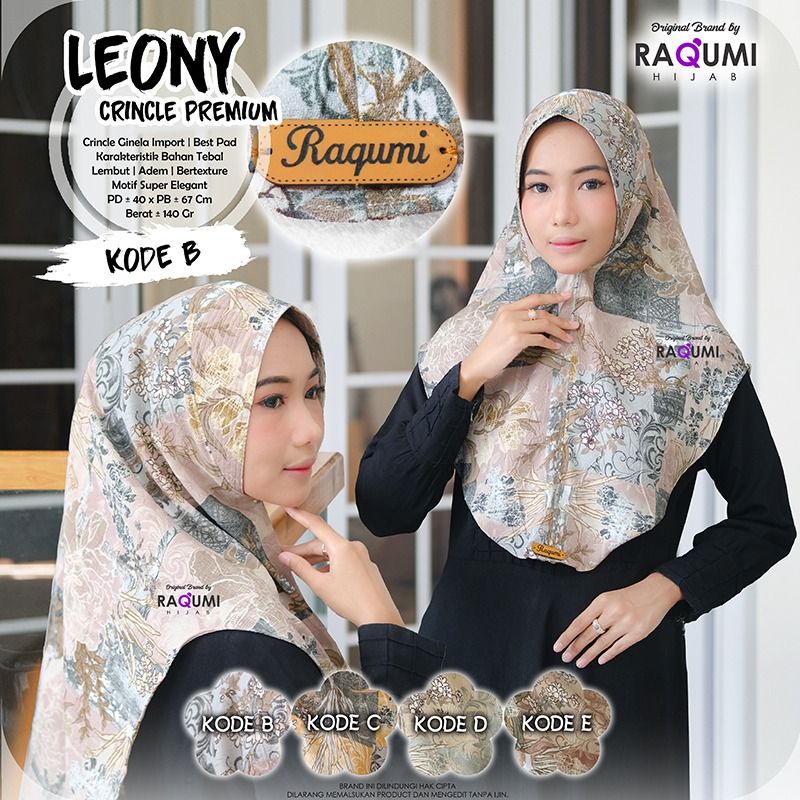 LEONY CIRCLE PREMIUM RAQUMI ORIGINAL | KHIMAR SOFTPAD RAQUMI | KHIMAR MOTIF RAQUMI | KHIMAR CIRCLE