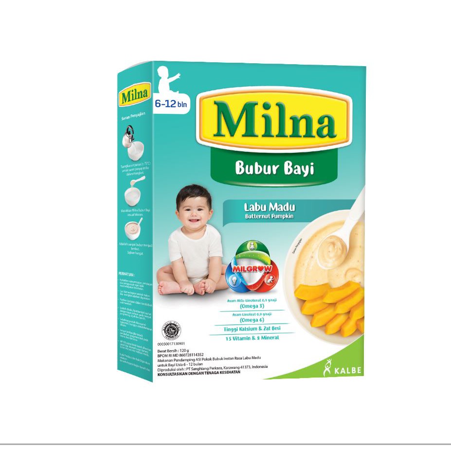 Milna Bubur Bayi 6+ &amp; 8+ 120 gr / Bubur Bayi Milna / Milna Bubur Bayi