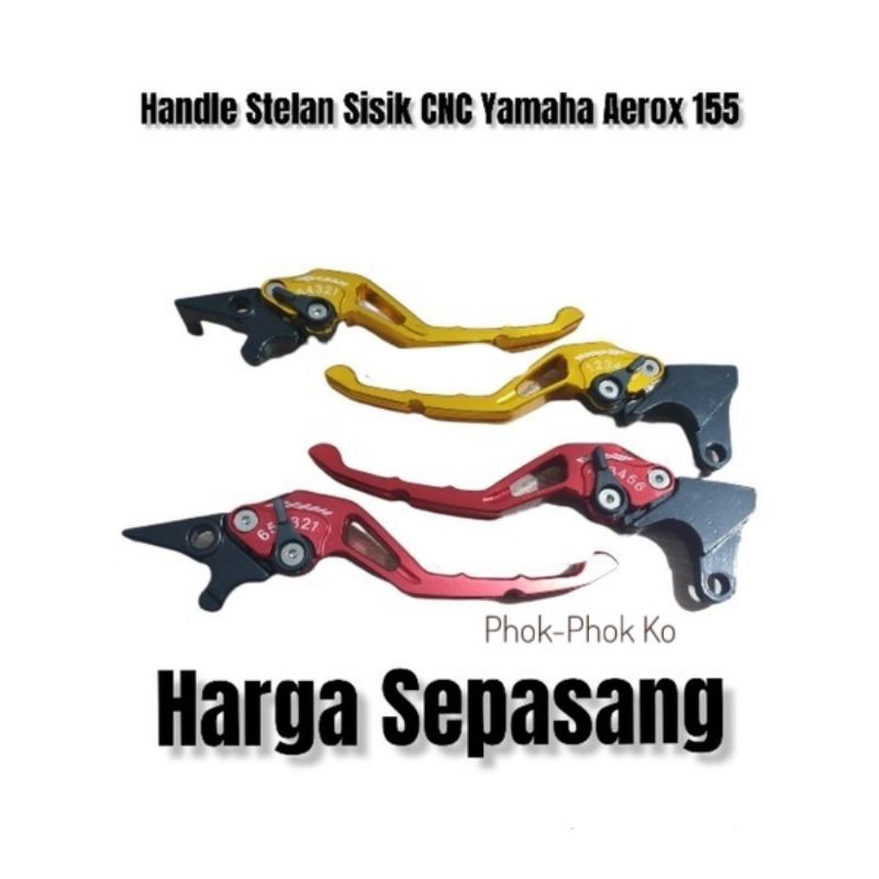 Handle Rem Stelan Jarum CNC Aerox 155 Lexi Freego Sepasang