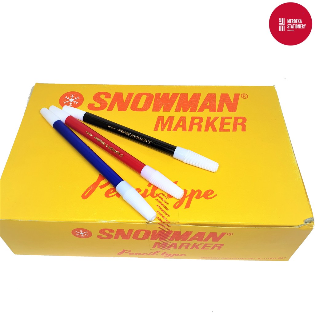 

Spidol/Sepidol/Marker Snowman PW1A/PW-1A /PW 1A(HITAM/BIRU/MERAH)