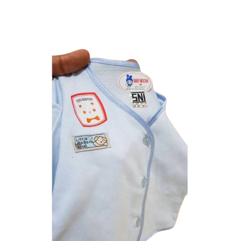 (3pcs)Baju Bayi Kensi Baby Mocha SNI/Little Boboho /Baju Bayi buntung Lembut-4