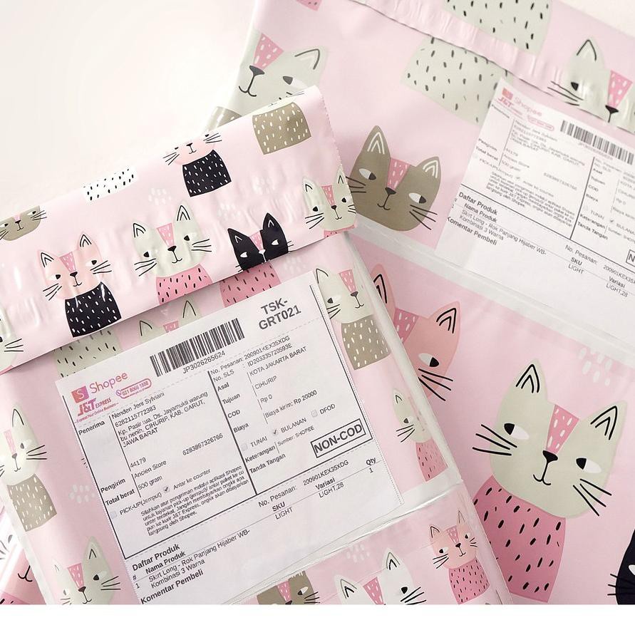 Polymailer | Plastik Packing | Plastik Packing Online | Motif Cuttie Cat