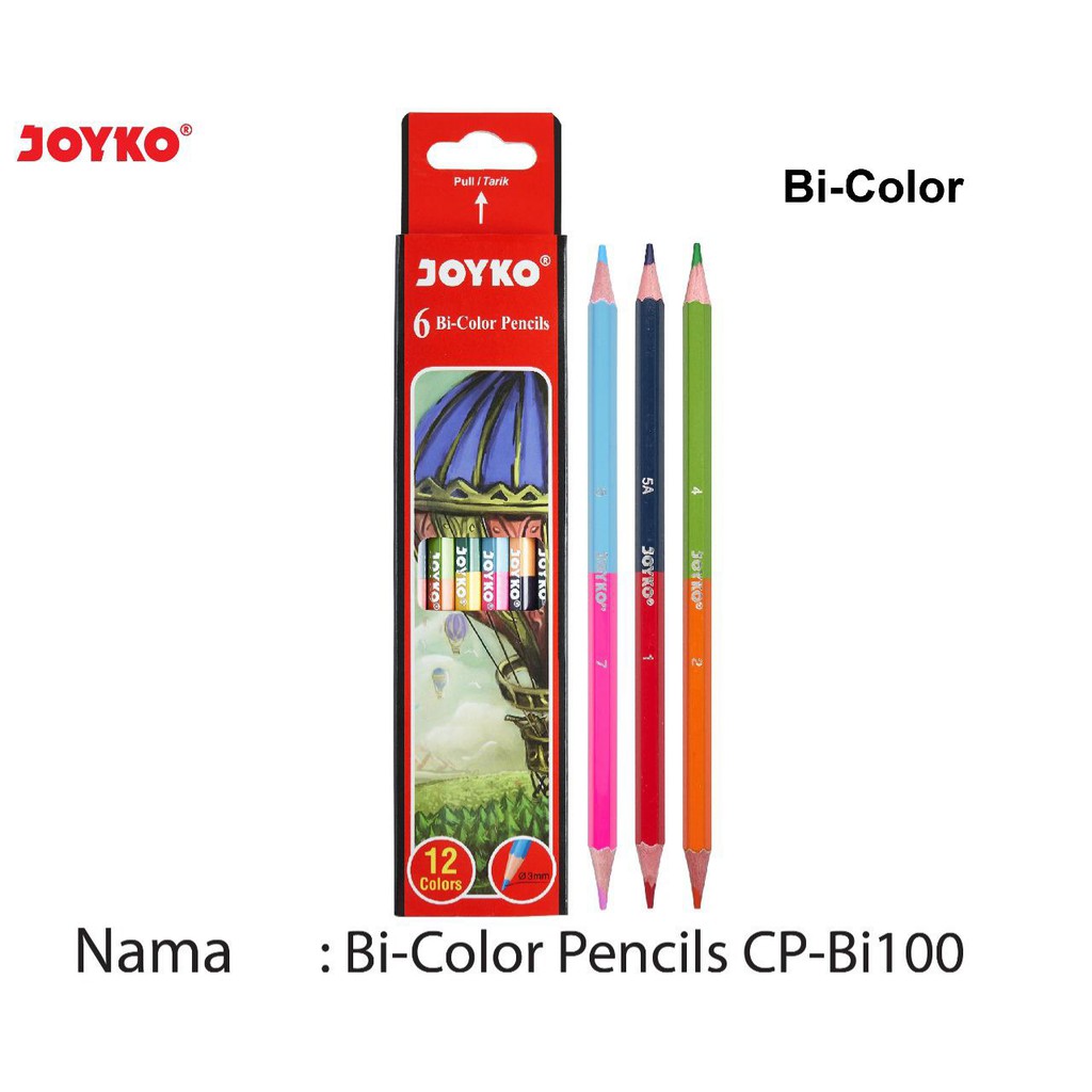 

Joyko Bi-Color Pencils Duo Color 2 Warna Per Pensil CPBi-100
