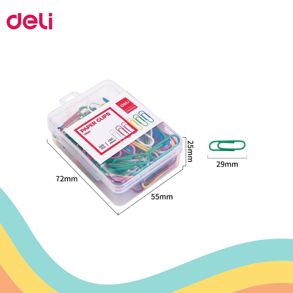 

PAPER CLIP WARNA DELI E-0024 (1 PCS)
