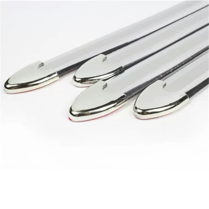 Set 4Pcs Pelindung Sudut Mobil Sisi Bumper Guard Protector Silver Chrome