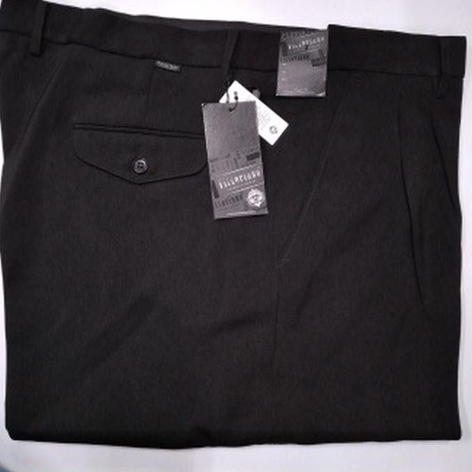 VITTORIANO Celana Panjang Bahan Formal Hitam Standar Size Big Jumbo 44 - Hitam, Nomor 40