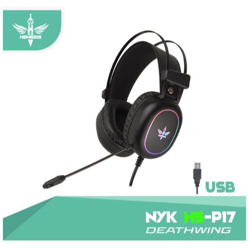 HEADSET GAMING NYK 7.1 RGB P-17 DEATHWING