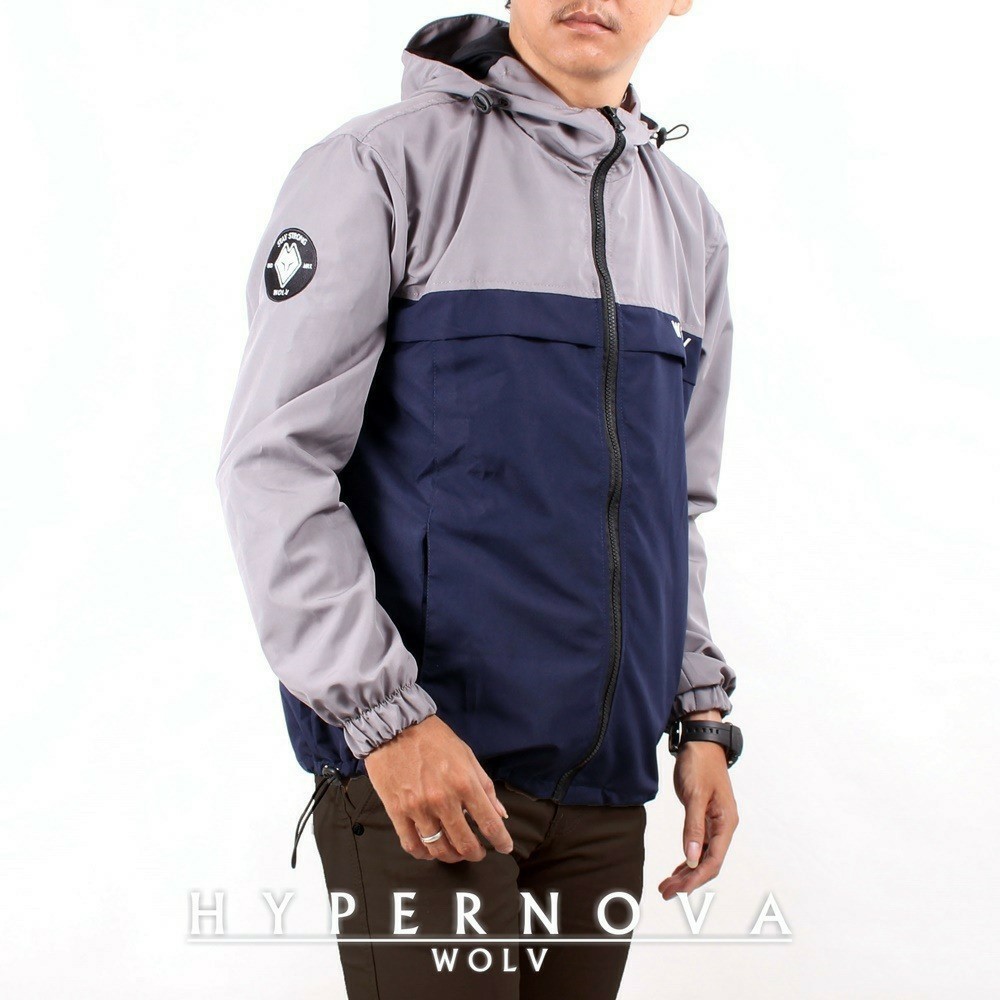 JAKET HOODIE OUTDOR PRIA / JAKET OUTDOR WARNA KOMBINASI ORIGINAL WOLV