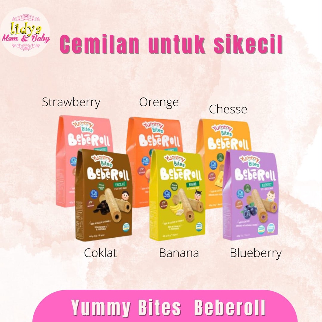 Yummy Bites Beberoll Snack Bayi Cemilan Anak 9+ Bulan  40gram By lidyamomnbaby