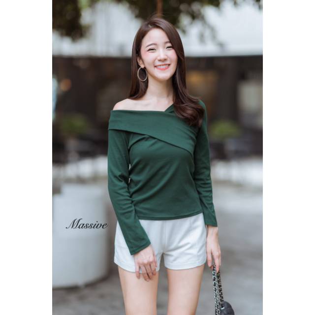 KAOS | ATASAN MASIVVE MODEL SABRINA LENGAN PANJANG IMPORT BANGKOK ( 0106)