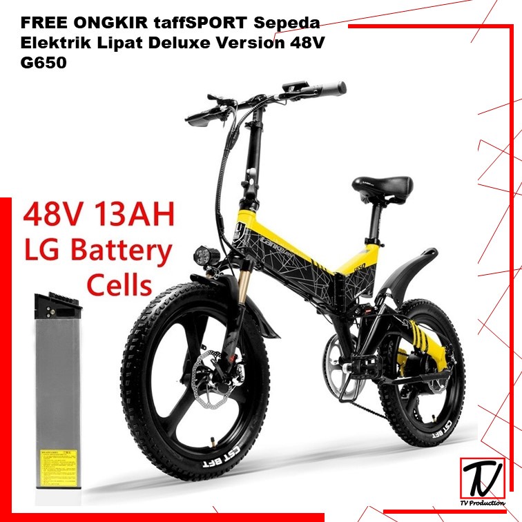 FREE ONGKIR Lankeleisi Sepeda Elektrik Lipat Smart Moped Deluxe Version 48V G650