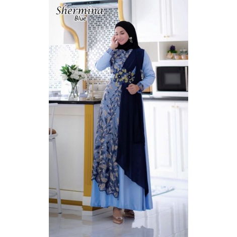 SHERMINA Gamis Pesta Muslimah Bridesmaid Baju Kondangan