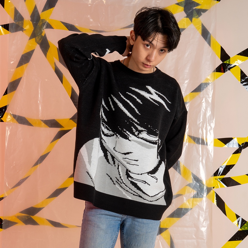 Yesyou Lawliet Black Oversized Knitwear