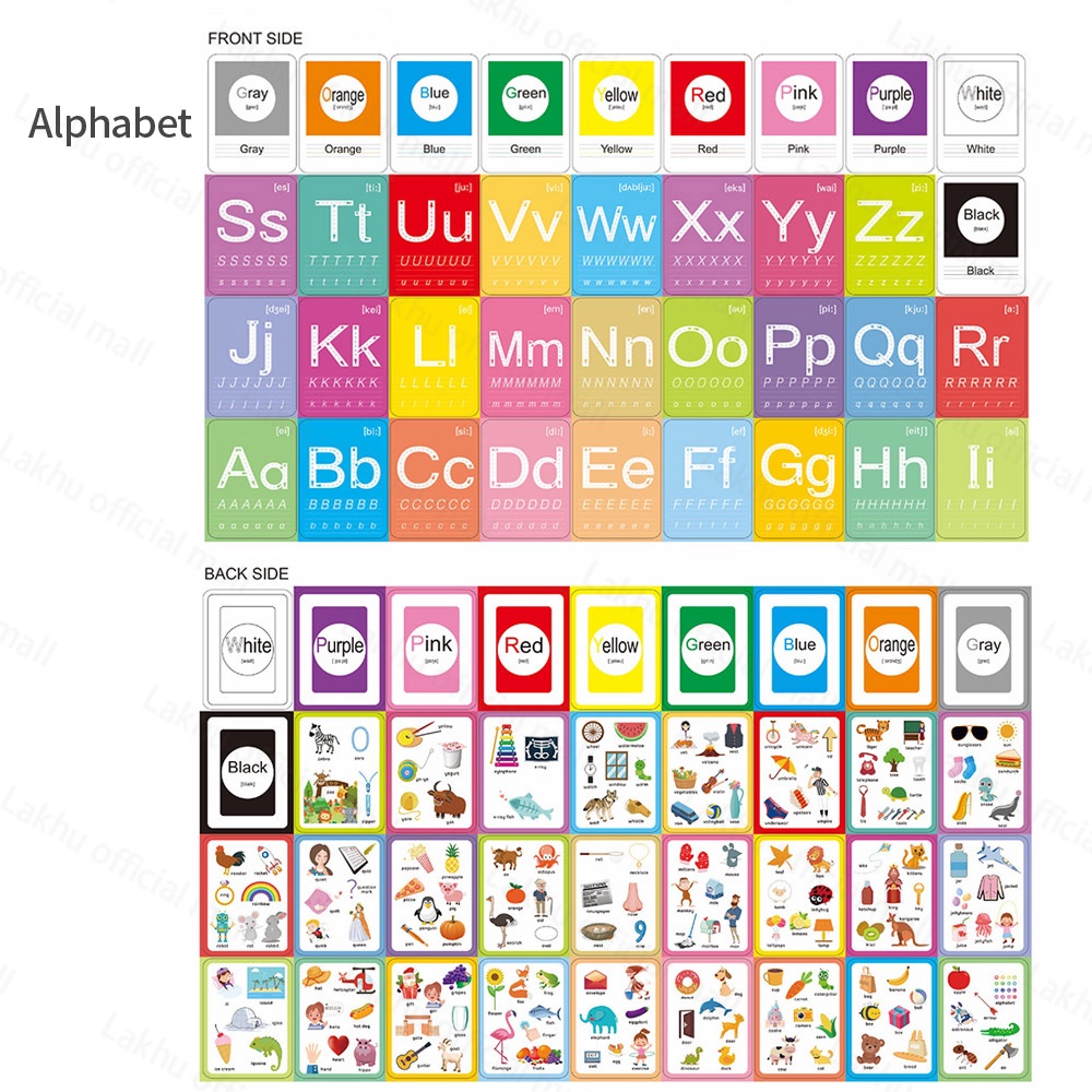 JCHO flash card edukasi anak/kartu flash card abc english flashcards