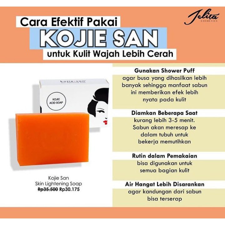 Kojie San - Kojisan Kojic Acid Sabun Kojisan Pemutih Wajah 65gr