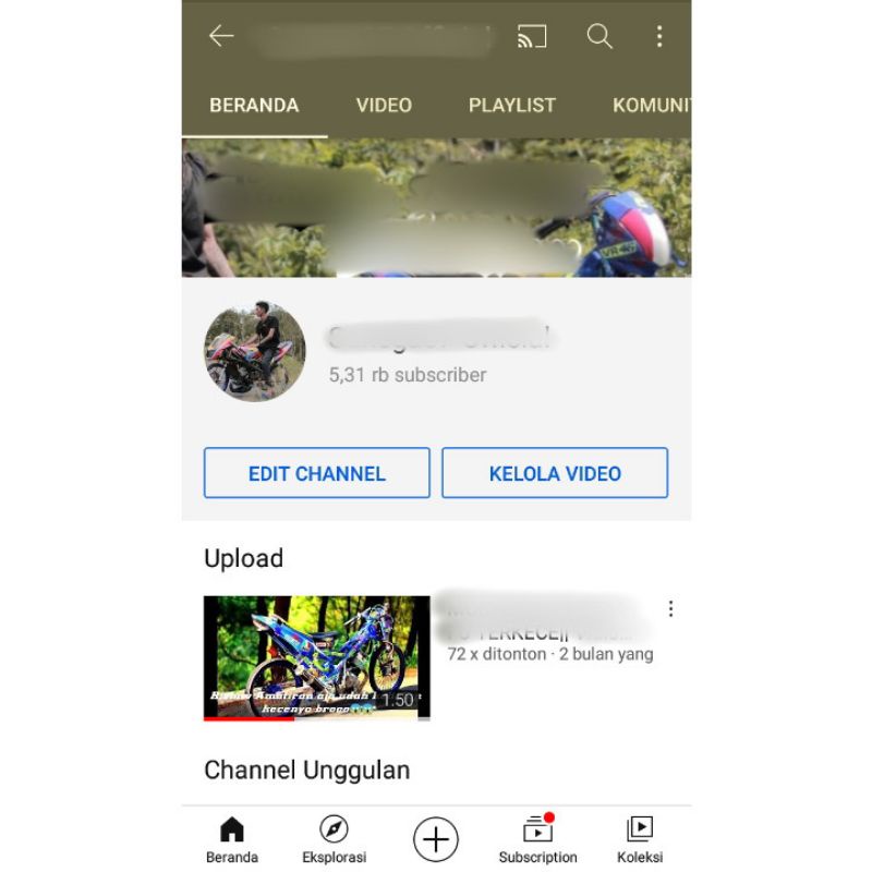 (Terjual) Akun Youtube 5.3K + AdSense