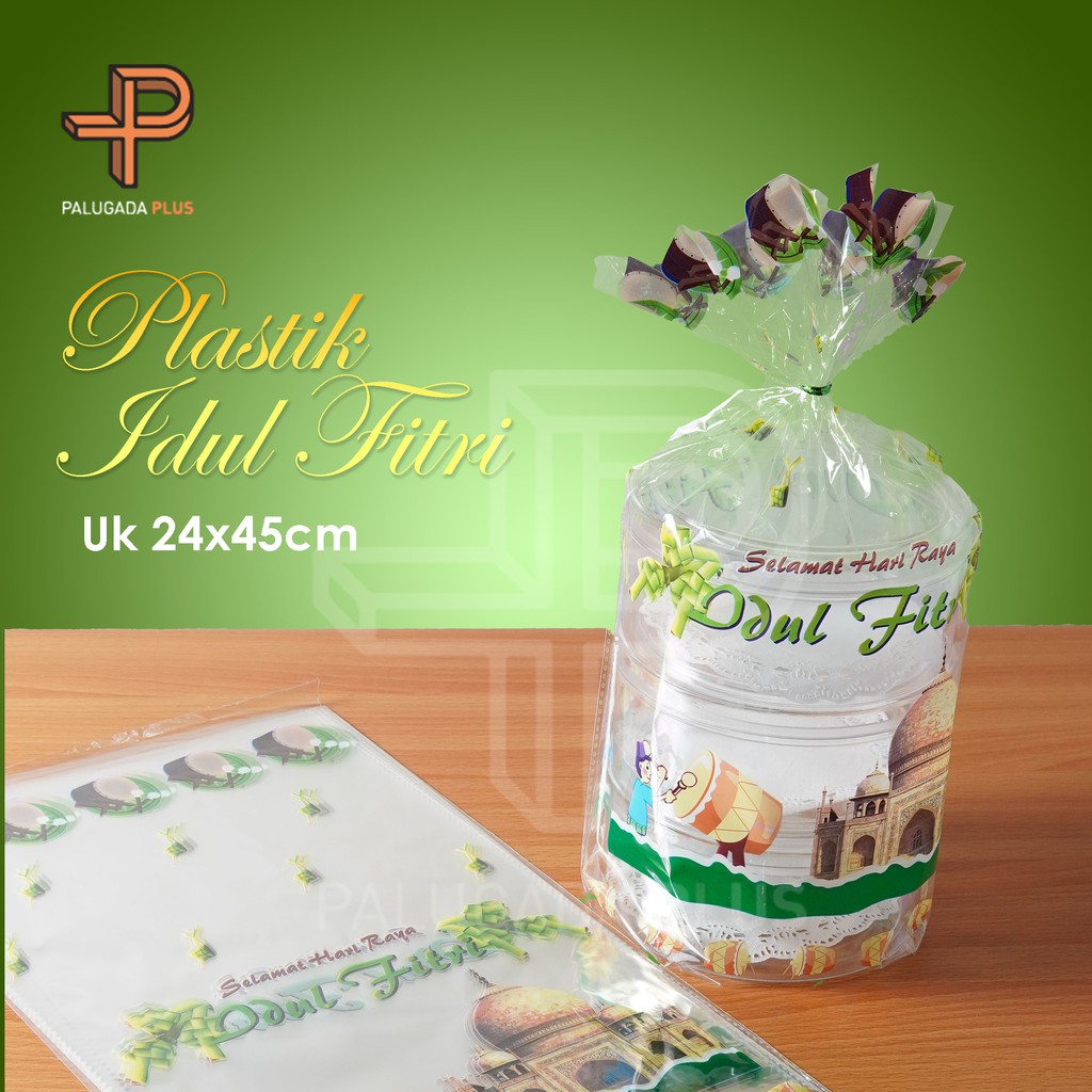 

PLASTIK OPP MOTIF LEBARAN / IDUL FITRI UKURAN 24X45 / PLASTIK TOPLES ( ISI 12 LEMBAR )