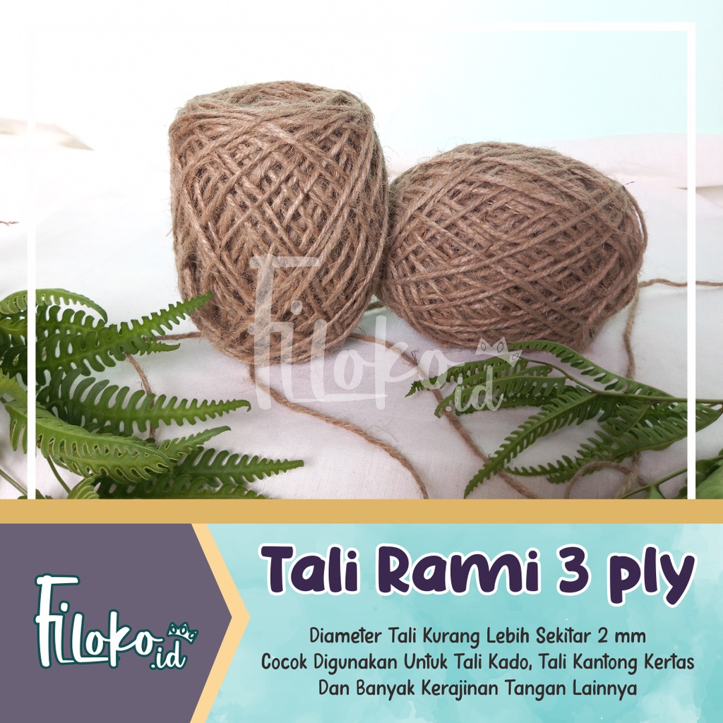 

tali rami roll dan meteran 3ply 2mm/tali hampers/tali kado estetik/tali goni/tali hangtag