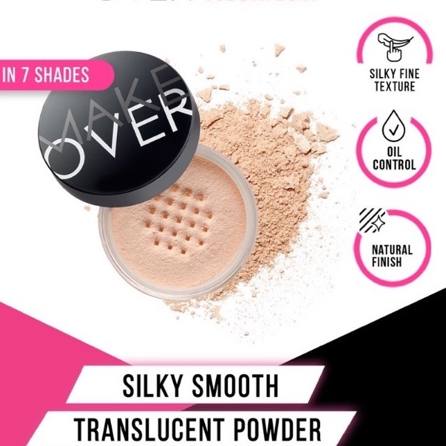 Make Over Silky Smooth Translucent Powder 35 g, Bedak Tabur Original BPOM