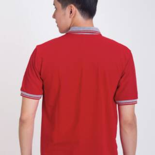 Jual KAOS KERAH POLO SHIRT MERAH TERANG WHAT THE HEAVEN | Shopee Indonesia