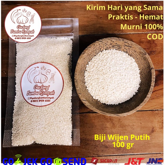 

¶828! Biji Wijen Putih 100 gr Rempah Bumbu Dapur Aneka Bumbu Dapur Bumbu masak rumah onde onde