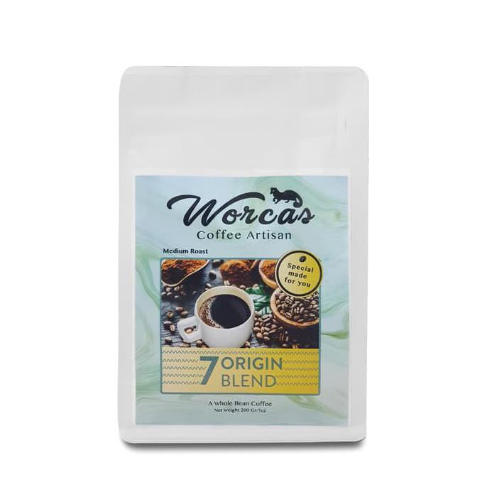 

WORCAS Kopi 7 Origin Blend 200gr - Medium Roast - KOPI BIJI