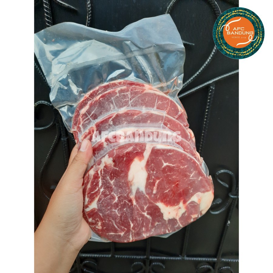 

Beef Rib Eye Steak 1kg Daging Sapi Ribeye Steak 1 kg (200gr x 5 Steak)