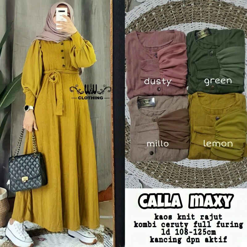 Calla Maxy / Gamis Rajut / Gamis jumbo / Gamis Busui
